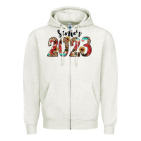 Oatmeal Heather senior 2023 western Zipper Hoodie - JahusDesignShop