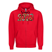 Red senior 2023 western Zipper Hoodie - JahusDesignShop