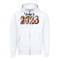 White senior 2023 western Zipper Hoodie - JahusDesignShop