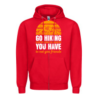 Red hiking t  shirt go hiking Zipper Hoodie - linhVisuals