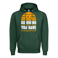 Sports Green hiking t  shirt go hiking Zipper Hoodie - linhVisuals