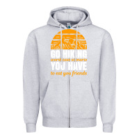 Heather Grey hiking t  shirt go hiking Zipper Hoodie - linhVisuals