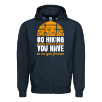 Navy hiking t  shirt go hiking Zipper Hoodie - linhVisuals