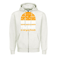 Oatmeal Heather hiking t  shirt go hiking Zipper Hoodie - linhVisuals