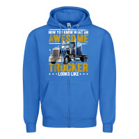 True Royal awesome trucker big rig semi trailer truck driver gift men tank top Zipper Hoodie - linhVisuals