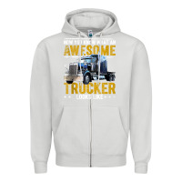 Dove Grey awesome trucker big rig semi trailer truck driver gift men tank top Zipper Hoodie - linhVisuals