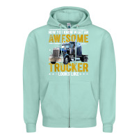 Seafoam awesome trucker big rig semi trailer truck driver gift men tank top Zipper Hoodie - linhVisuals