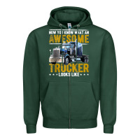 Sports Green awesome trucker big rig semi trailer truck driver gift men tank top Zipper Hoodie - linhVisuals