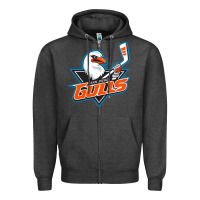 Charcoal Heather san diego gulls Zipper Hoodie - linhVisuals
