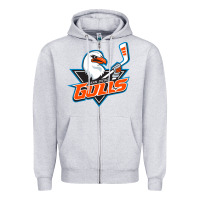 Heather Grey san diego gulls Zipper Hoodie - linhVisuals