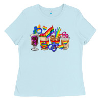 Baby Blue lgbt coffee cups Ladies Tee - FaDigitalArtStudio