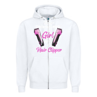 White barber shirts for women   funny hairdresser barber t shirt Zipper Hoodie - linhVisuals