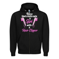 Black barber shirts for women   funny hairdresser barber t shirt Zipper Hoodie - linhVisuals
