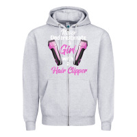 Heather Grey barber shirts for women   funny hairdresser barber t shirt Zipper Hoodie - linhVisuals