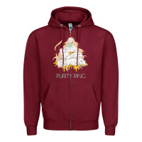 Burgundy purity ring müsïc Zipper Hoodie - linhVisuals