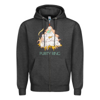 Charcoal Heather purity ring müsïc Zipper Hoodie - linhVisuals