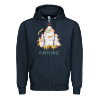 Navy purity ring müsïc Zipper Hoodie - linhVisuals