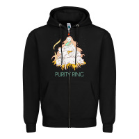 Black purity ring müsïc Zipper Hoodie - linhVisuals