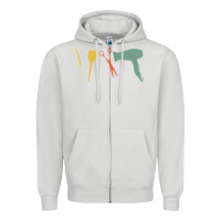 Dove Grey barber vintage hairdresser hairstylist cosmetologist t shirt Zipper Hoodie - linhVisuals