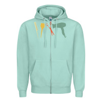 Seafoam barber vintage hairdresser hairstylist cosmetologist t shirt Zipper Hoodie - linhVisuals