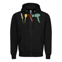 Black barber vintage hairdresser hairstylist cosmetologist t shirt Zipper Hoodie - linhVisuals