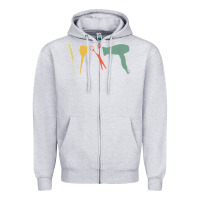 Heather Grey barber vintage hairdresser hairstylist cosmetologist t shirt Zipper Hoodie - linhVisuals