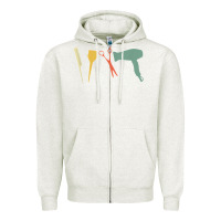 Oatmeal Heather barber vintage hairdresser hairstylist cosmetologist t shirt Zipper Hoodie - linhVisuals