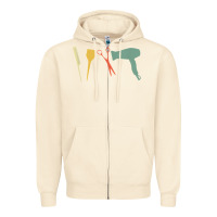 Sandshell barber vintage hairdresser hairstylist cosmetologist t shirt Zipper Hoodie - linhVisuals