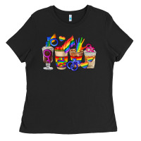 Lgbt Coffee Cups Ladies Tee | Teevron