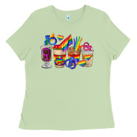 Matcha lgbt coffee cups Ladies Tee - FaDigitalArtStudio