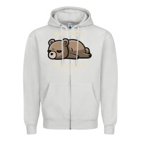 Dove Grey do not disturb i'm busy funny lazy gift Zipper Hoodie - linhVisuals