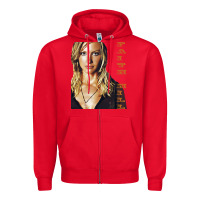 Red faith hill Zipper Hoodie - linhVisuals