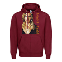 Burgundy faith hill Zipper Hoodie - linhVisuals