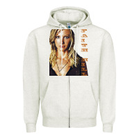 Oatmeal Heather faith hill Zipper Hoodie - linhVisuals