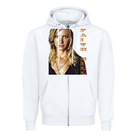 White faith hill Zipper Hoodie - linhVisuals