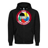 Black #world karate federation Zipper Hoodie - linhVisuals