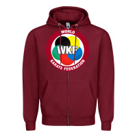 Burgundy #world karate federation Zipper Hoodie - linhVisuals