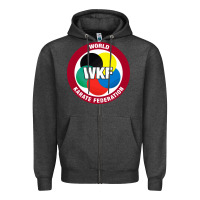 Charcoal Heather #world karate federation Zipper Hoodie - linhVisuals