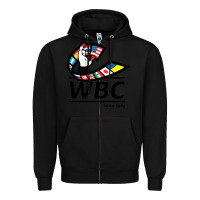 Black #world boxing council Zipper Hoodie - linhVisuals
