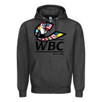 Charcoal Heather #world boxing council Zipper Hoodie - linhVisuals
