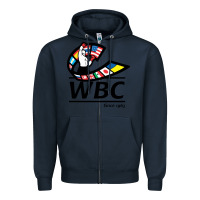 Navy #world boxing council Zipper Hoodie - linhVisuals