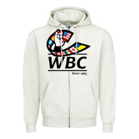 Oatmeal Heather #world boxing council Zipper Hoodie - linhVisuals