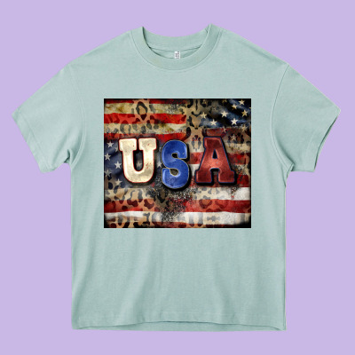 Usa Heavy Core Tee Designed By Cowgirlartshop