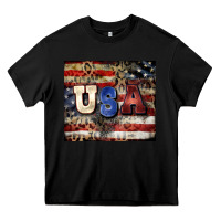 Black usa Heavy Core Tee - CowGirlArtShop