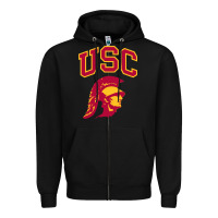 Black #usc Zipper Hoodie - linhVisuals