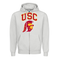 Dove Grey #usc Zipper Hoodie - linhVisuals