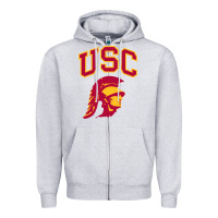 Heather Grey #usc Zipper Hoodie - linhVisuals