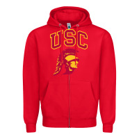 Red #usc Zipper Hoodie - linhVisuals