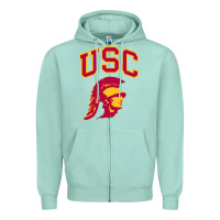 Seafoam #usc Zipper Hoodie - linhVisuals