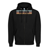 Black big sur california ca usa retro sweatshirt Zipper Hoodie - linhVisuals
